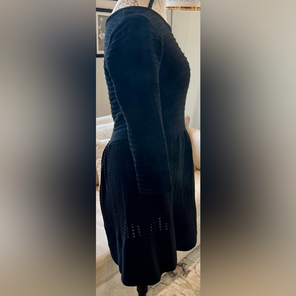 Jessica Simpson Black 3/4 Sleeve Dress Textured - Picture 3 of 12